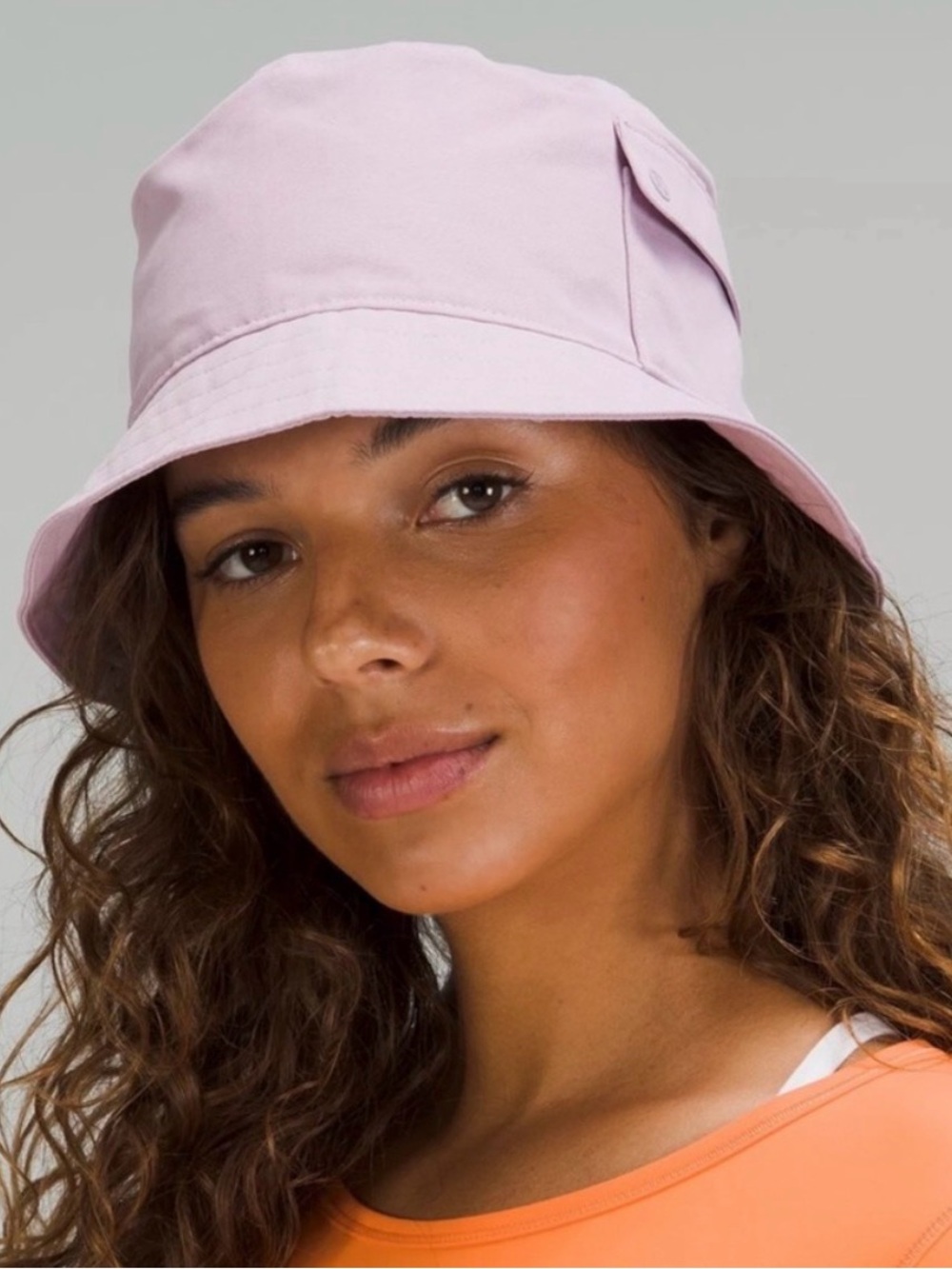 Light Pink Women's Bucket Hat - Casual Summer Accessory size small medium